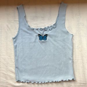 Blue butterfly tank